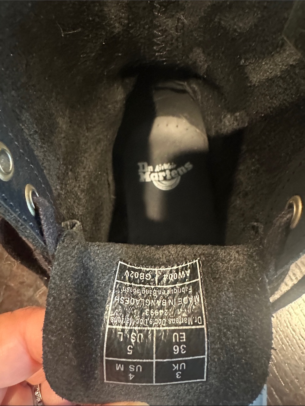 Dr. Martens Black Leather 8-Eye Boots with Yellow Stitching - Picture 10 of 11